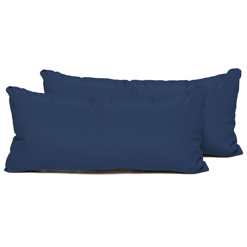 Navy Outdoor Throw Pillows Rectangle Set of 2 Cymax Business