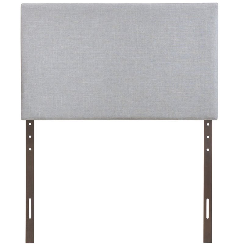 Modway Region Twin Upholstered Linen Fabric Headboard in Sky Gray