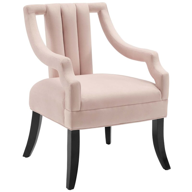 Modway Harken Velvet Accent Chair in Pink EEI3458PNK