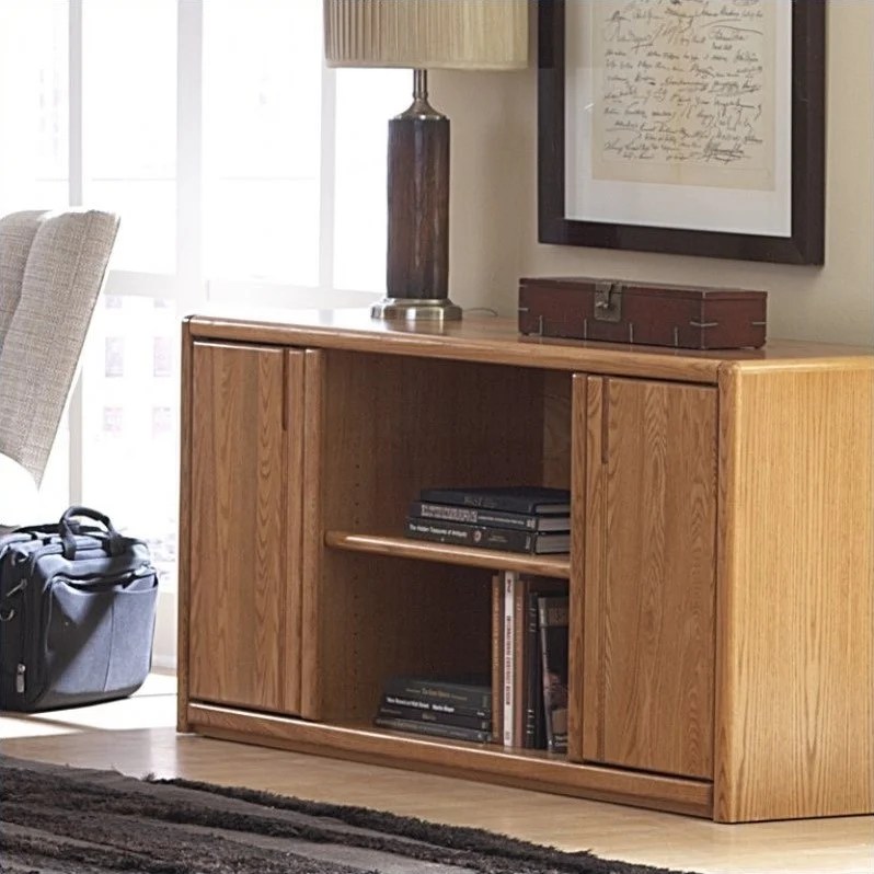 Martin Furniture Contemporary Wood Storage Credenza in Medium Oak 00672/X