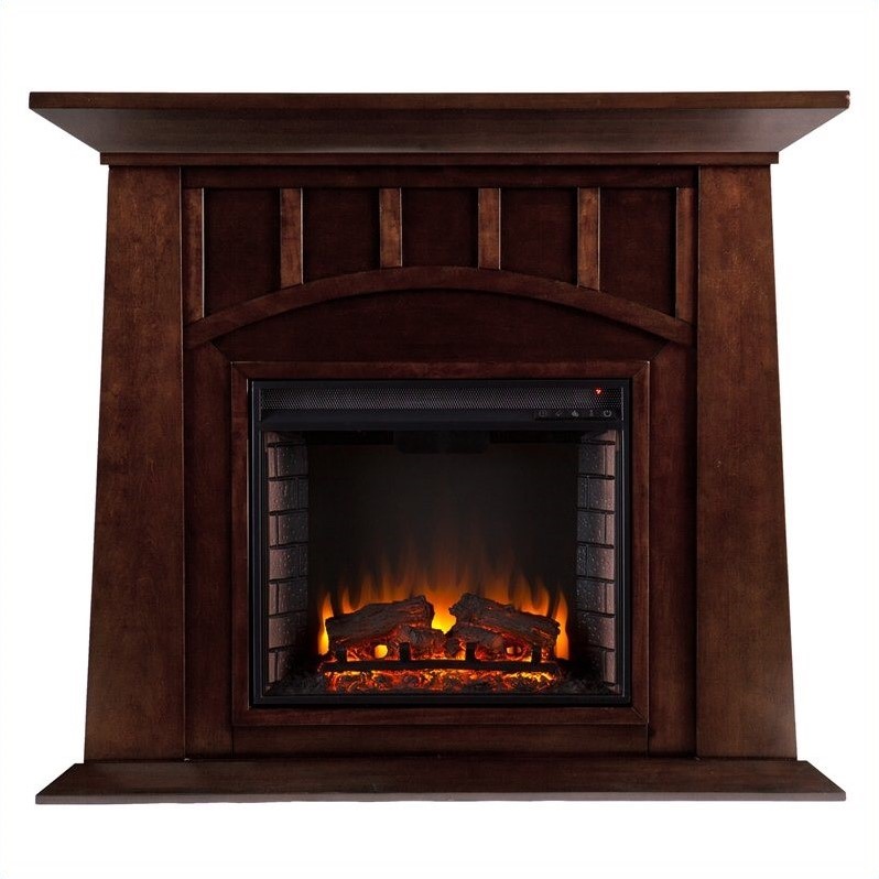 Southern Enterprises Lowery Electric Fireplace in Espresso FE9668