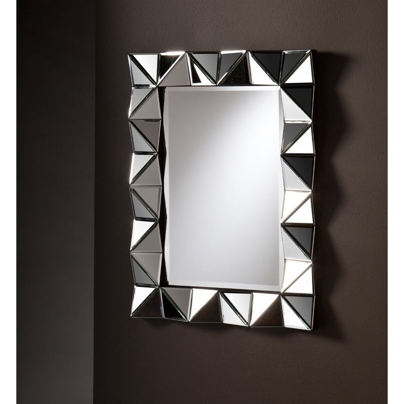 Southern Enterprises Pollyanna Decorative Mirror in Black Trim WS6027