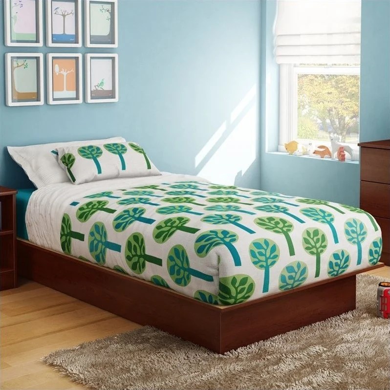 South Shore Libra Twin Platform Bed in Royal Cherry 3046235