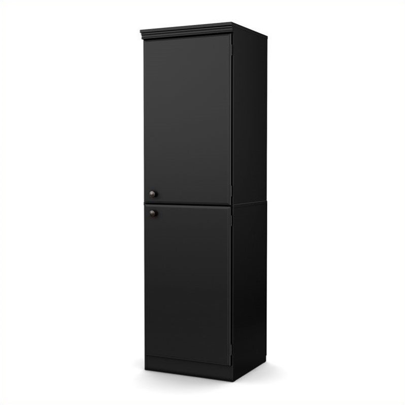 South Shore Narrow Storage in Pure Black 7270973
