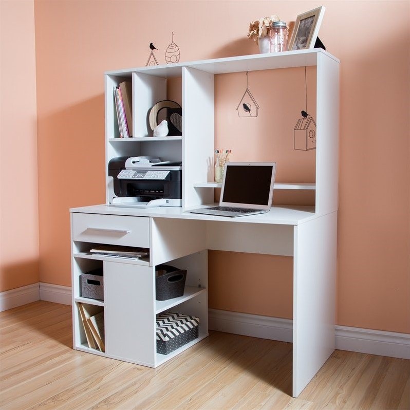 South Shore Annexe Home Office Computer Desk in Pure White