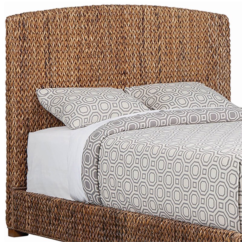 Bowery Hill Banana Leaf California King Panel Headboard in Amber BH