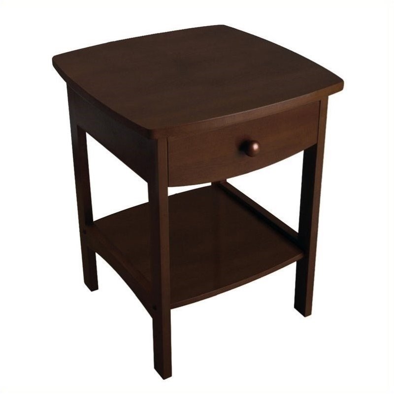 Pemberly Row End Table Nightstand in Antique Walnut PR9009