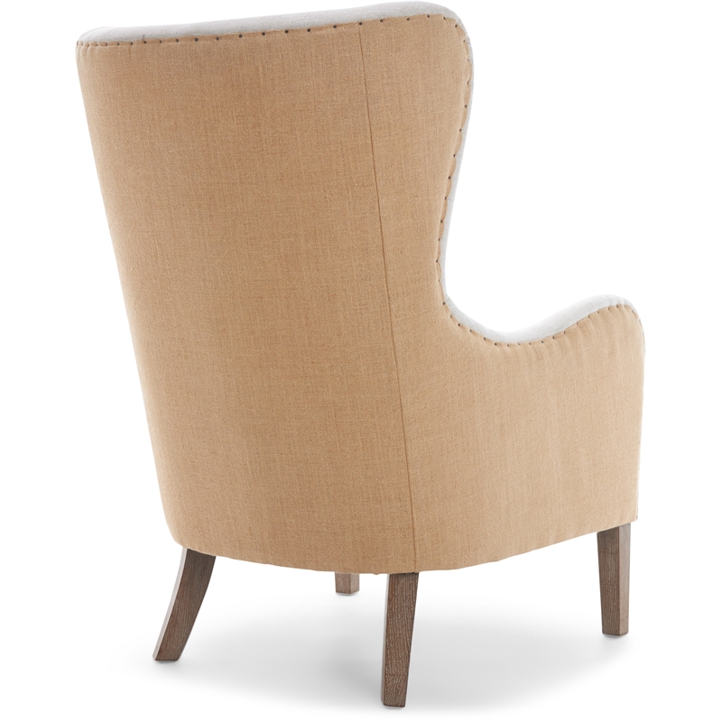Tommy Hilfiger Warner Wingback Chair in TwoToned Beige Cymax Business