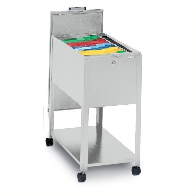 Mayline Mobilizer 1 Drawer Mobile Metal File with Lid in Gray