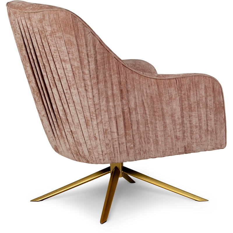 Elle Decor Jolie Swivel Lounge Chair Mauve Velvet Cymax Business