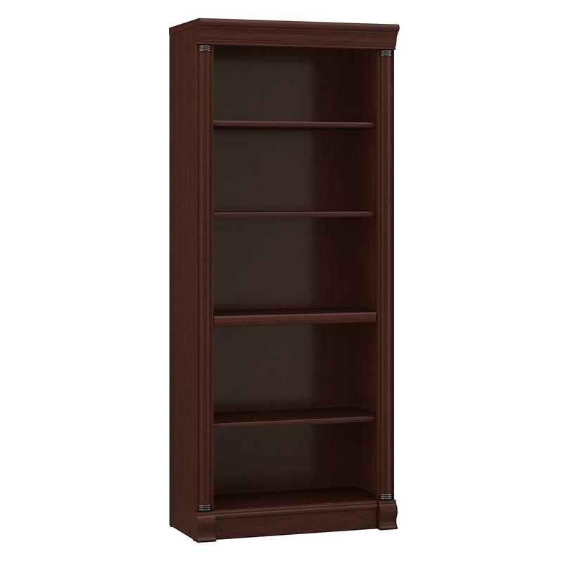 Birmingham 5 Shelf Bookcase in Harvest Cherry Engineered Wood