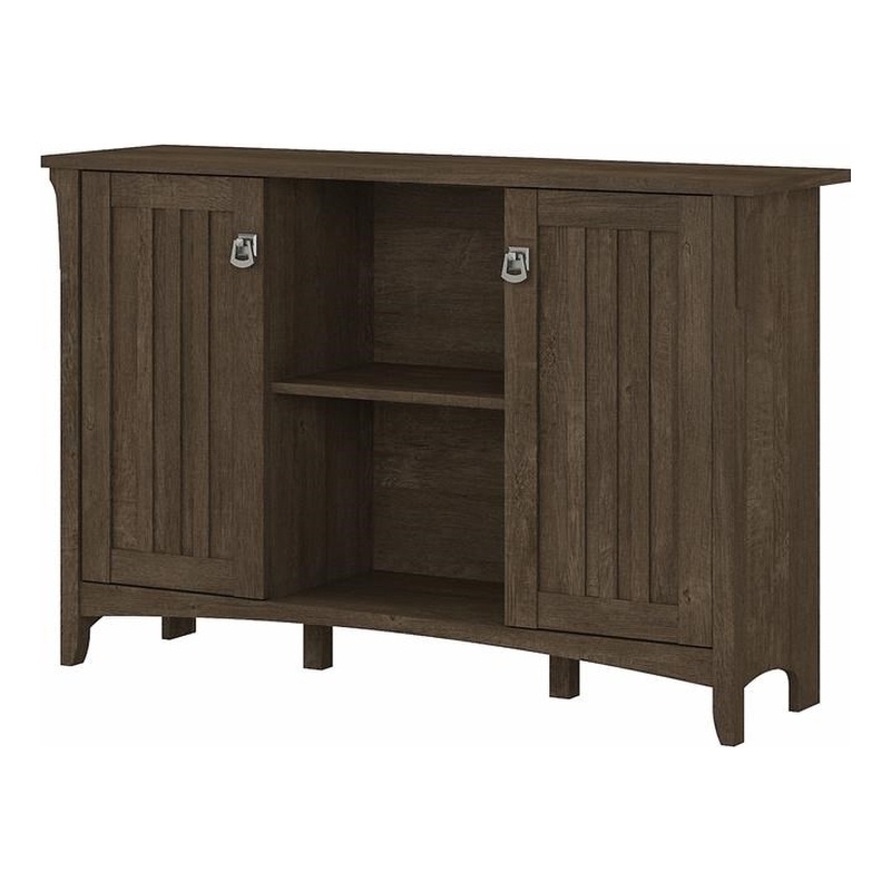 Bush Furniture Salinas Accent Storage with Doors in Ash Brown