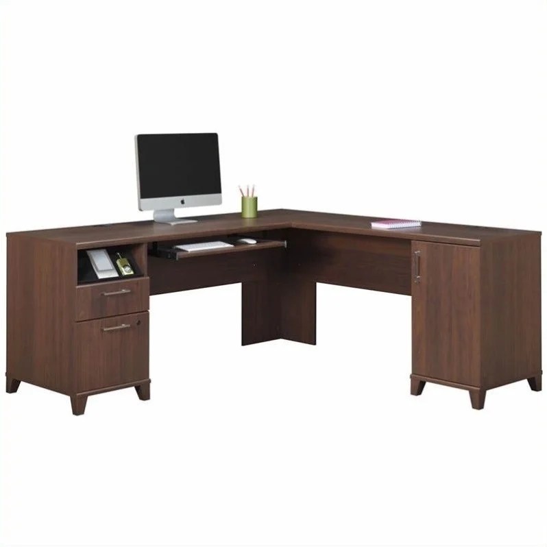 Bush Achieve L Shaped Desk in Sweet Cherry PR67610K