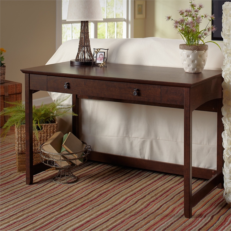 Bush Buena Vista Writing Desk Bush Furniture Buena Vista Writing Desk with Drawer in Madison Cherry