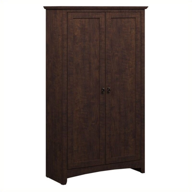 Bush Furniture Buena Vista Tall Storage with Doors in Cherry