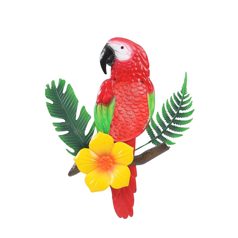 LuxenHome Parrot Metal and Glass Outdoor Wall Decor Cymax Business