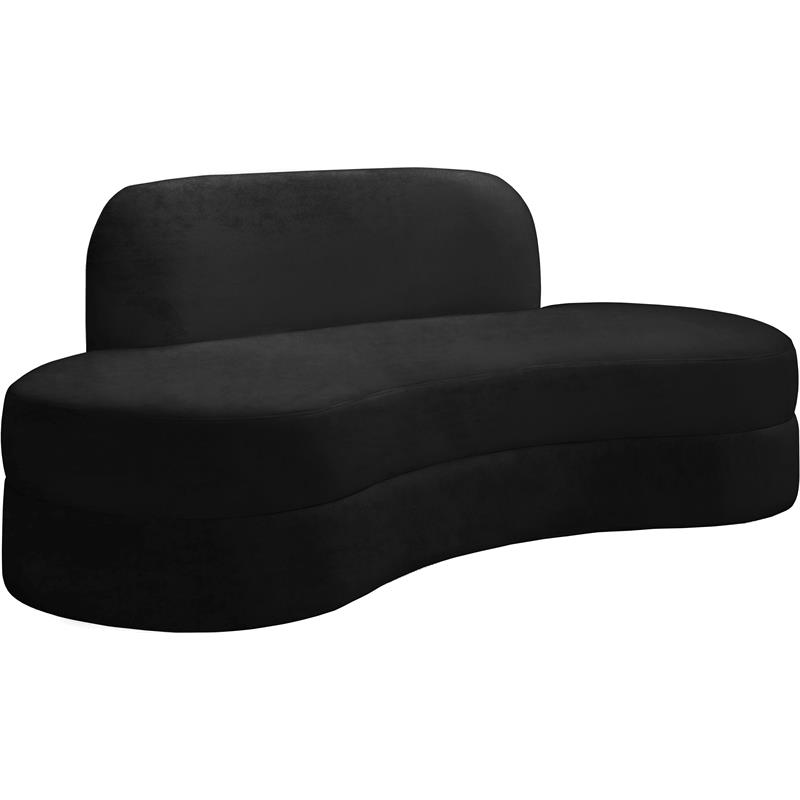 Meridian Furniture Mitzy Black Velvet Sofa