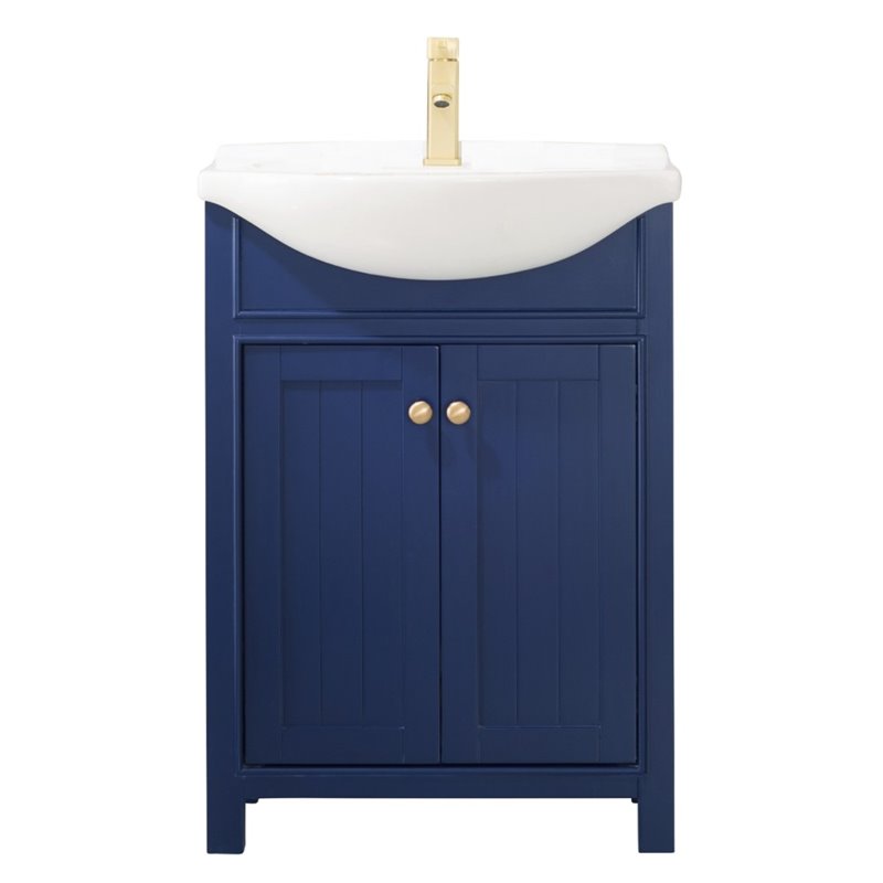 Design Element Group Marian 24" Single Sink Vanity in Blue Cymax Business