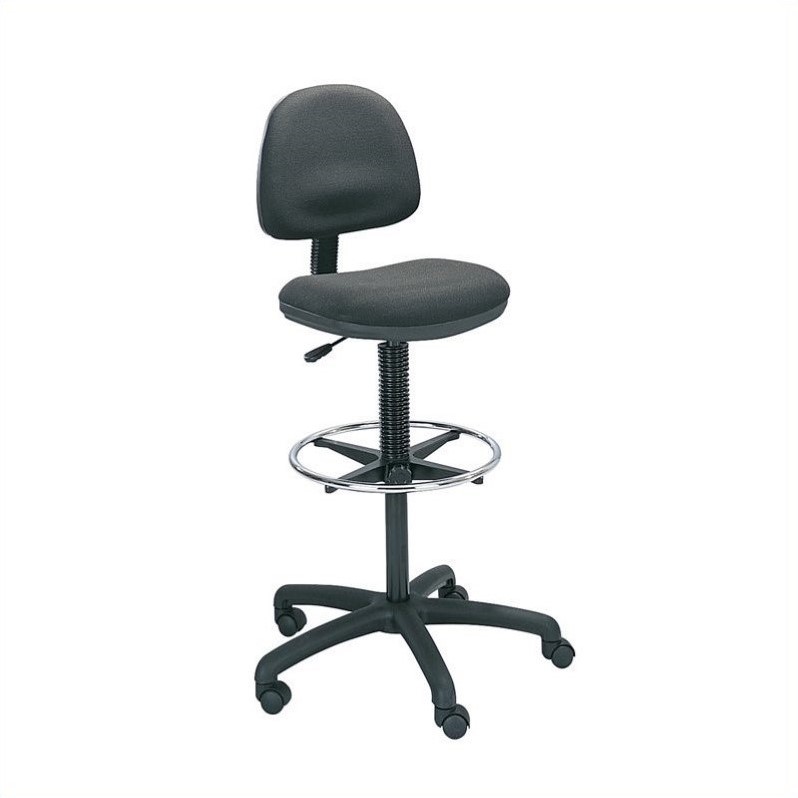 Safco Precision Extended Drafting Chair with Footrest in Black Cymax