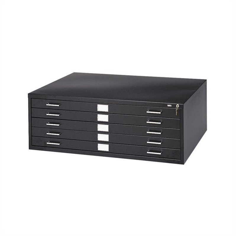Safco 5 Drawer Metal Flat Files for 24" x 36" Documents in
