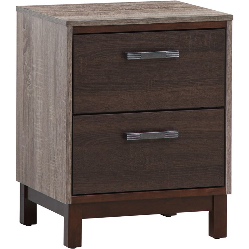 Glory Furniture Magnolia Nightstand in Gray and Brown Cymax Business