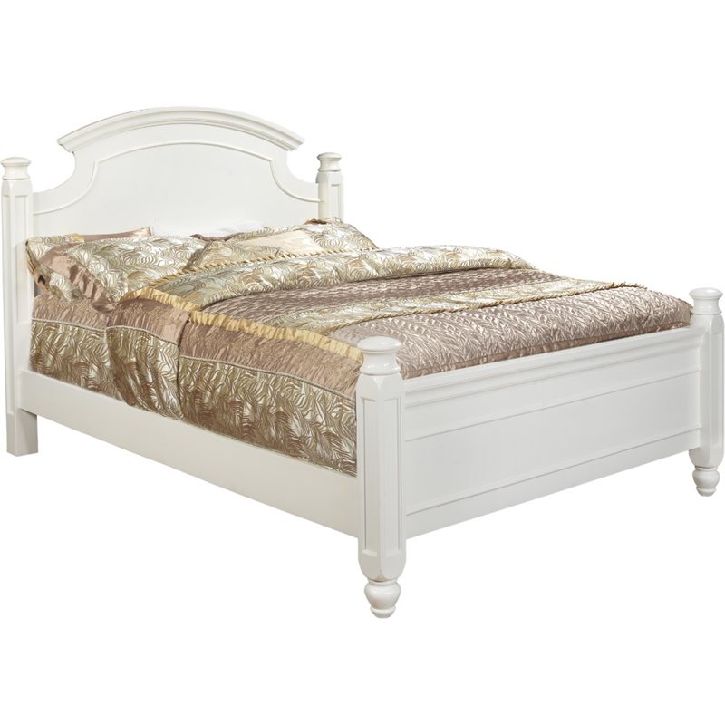 Glory Furniture Summit Queen Poster Bed in White