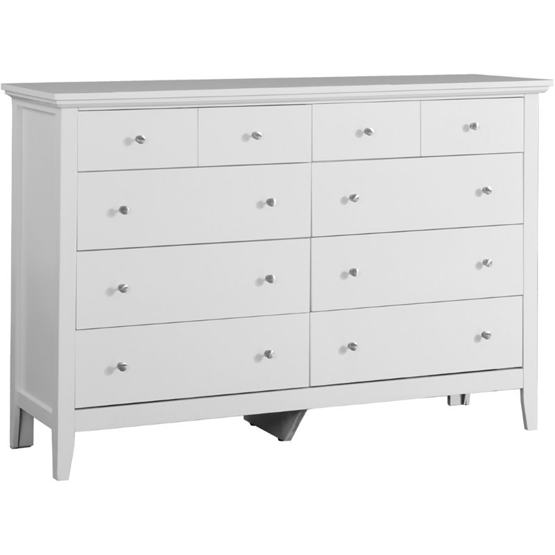 Glory Furniture Hammond 8 Drawer Dresser in White Cymax Business