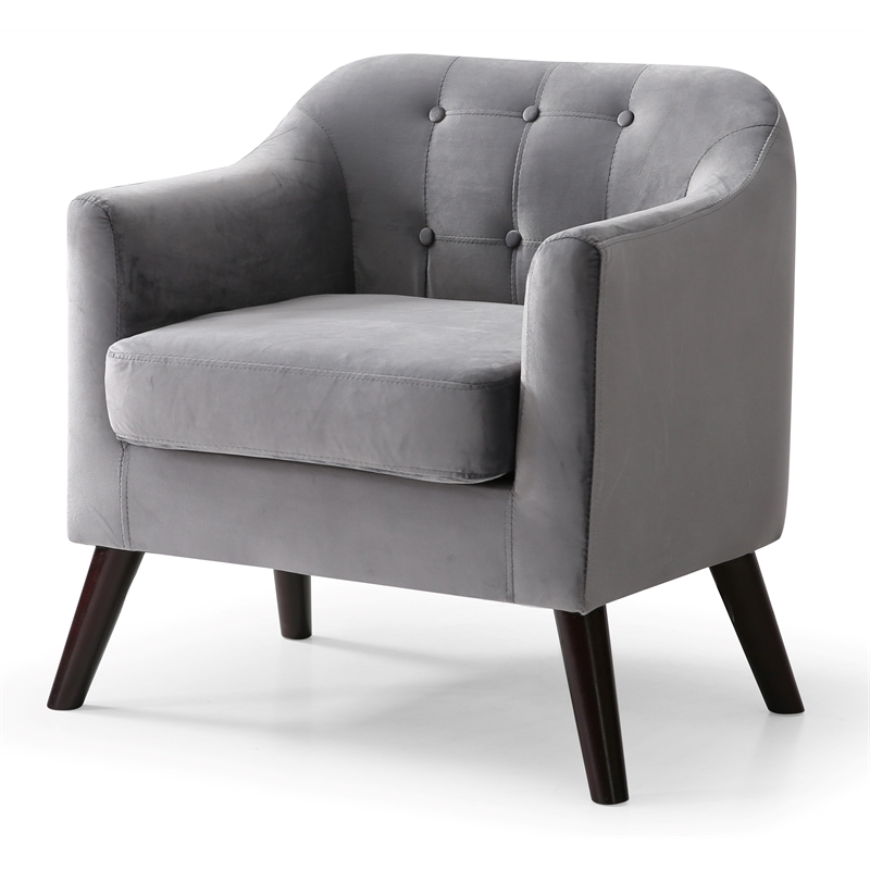 Glory Furniture Ventura G0930C Chair GRAY Velvet Cymax Business