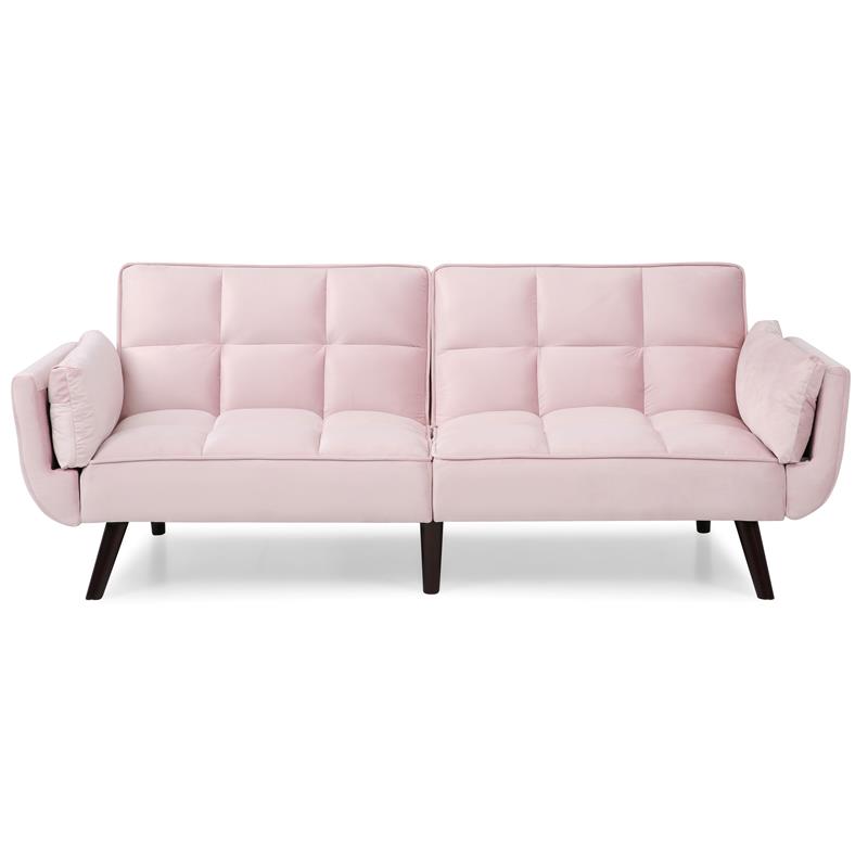 Glory Furniture Laurel G0923S Sofa Bed PINK Velvet Cymax Business