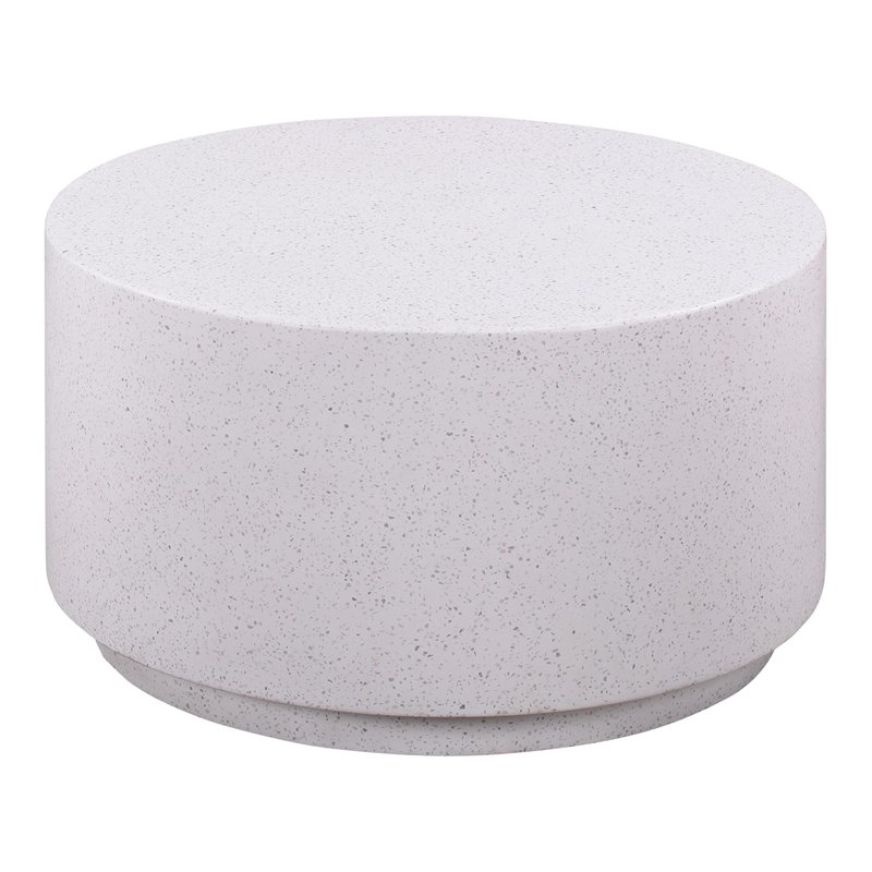 TOV Furniture Terrazzo 15.8"H Light Speckled Concrete Coffee Table in