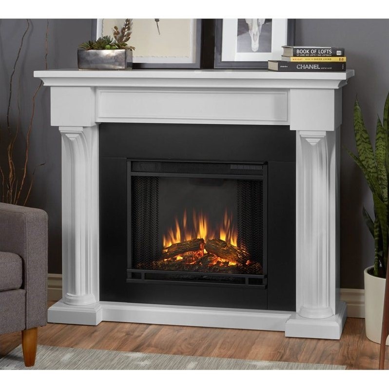 Real Flame Verona Indoor Electric Fireplace in White 5420EW