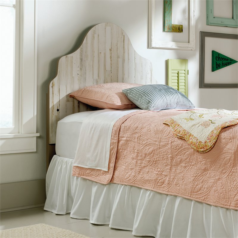 Twin Panel Headboard in White Plank 419592