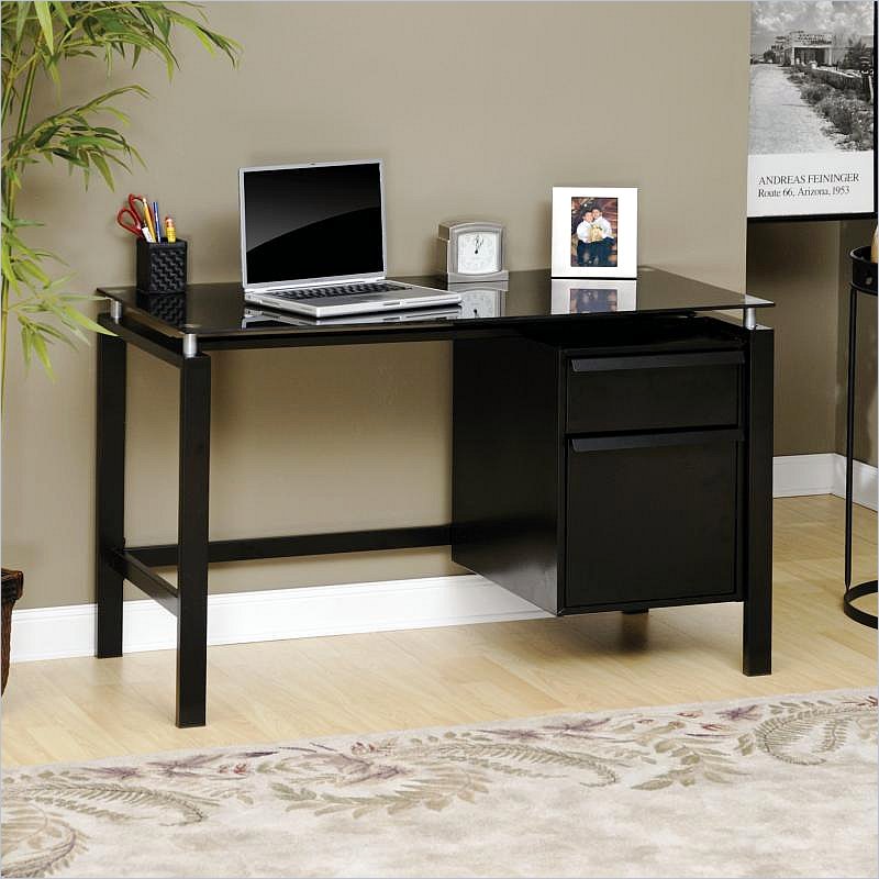 Lake Point Collection Writing Desk Sauder Lake Point Black Computer Desk eBay
