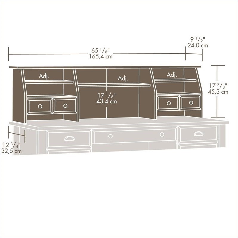 Organizer Hutch in Jamocha Wood 408750