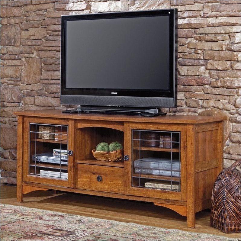 Sauder Rose Valley Entertainment Abbey Oak TV Stand eBay