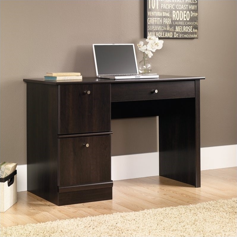 Sauder Select Engineered Wood Computer Desk in Cinnamon Cherry Finish Cymax Business