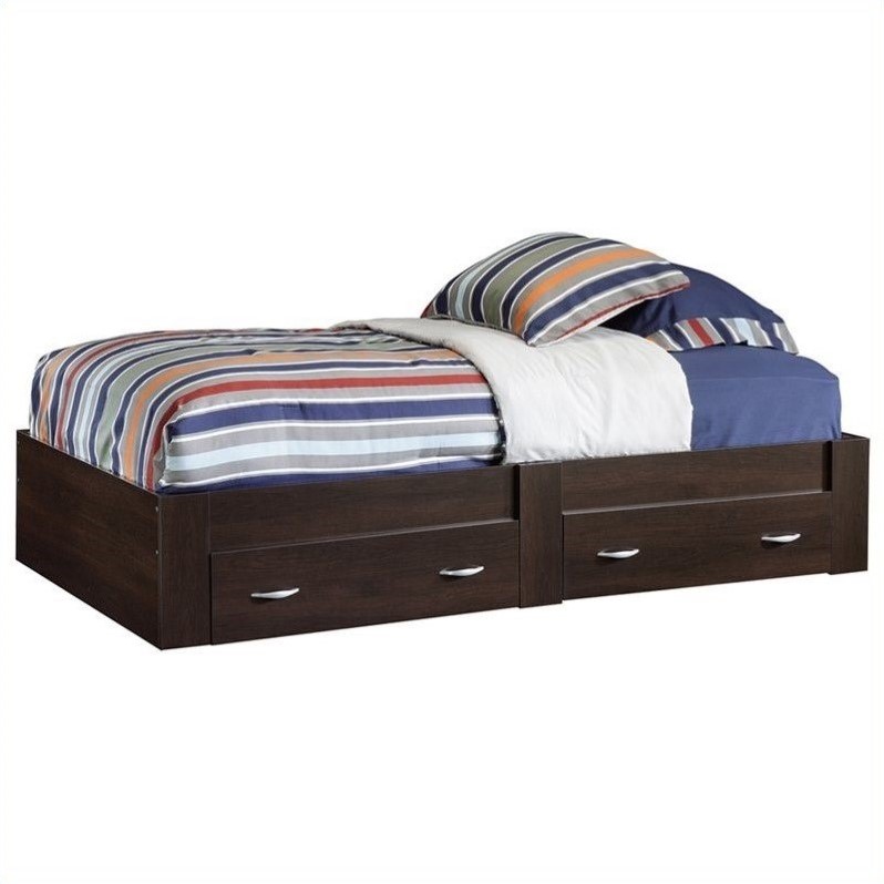 Twin Platform Bed in Cinnamon Cherry 415465