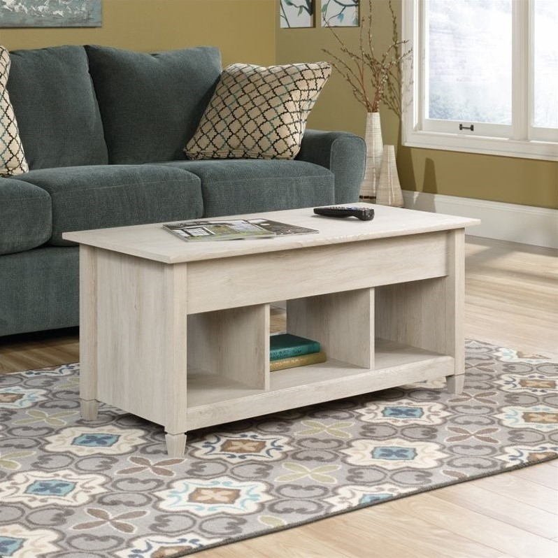 Sauder Edge Water Lift Top Coffee Table Sauder Edge Water Lift Top Coffee Table in Chalked Chestnut Cymax