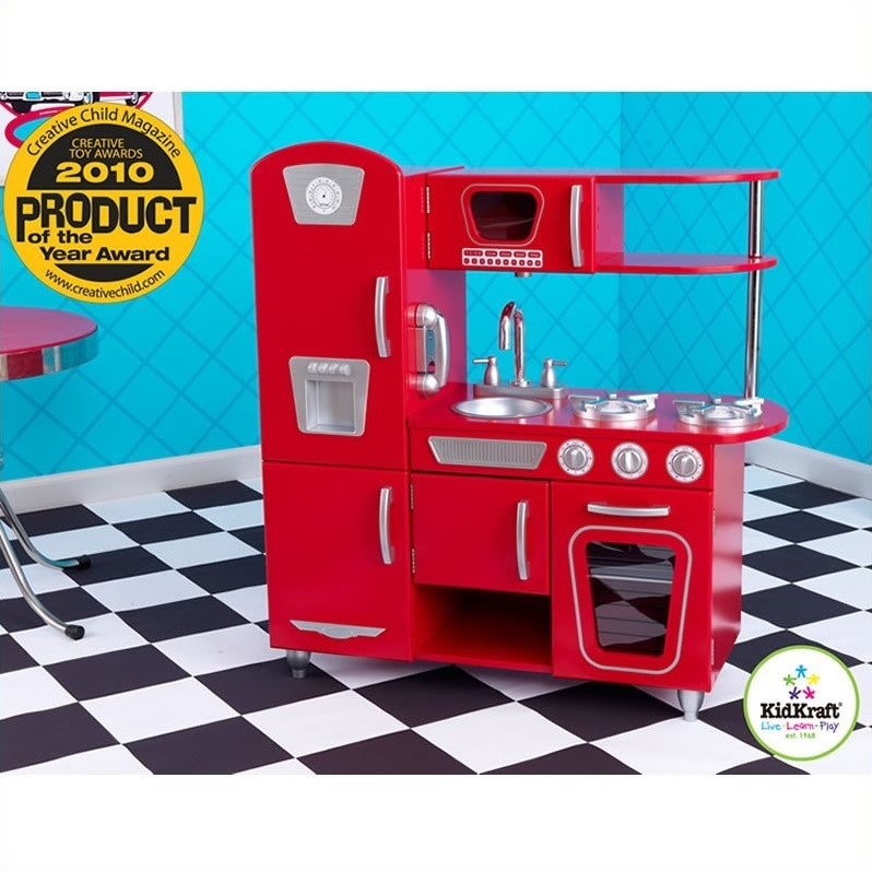 KidKraft Vintage Play Kitchen in Red Cymax Business