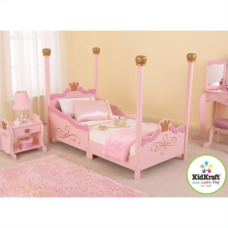 KidKraft Princess Girls Toddler Bed in Pink Cymax Business