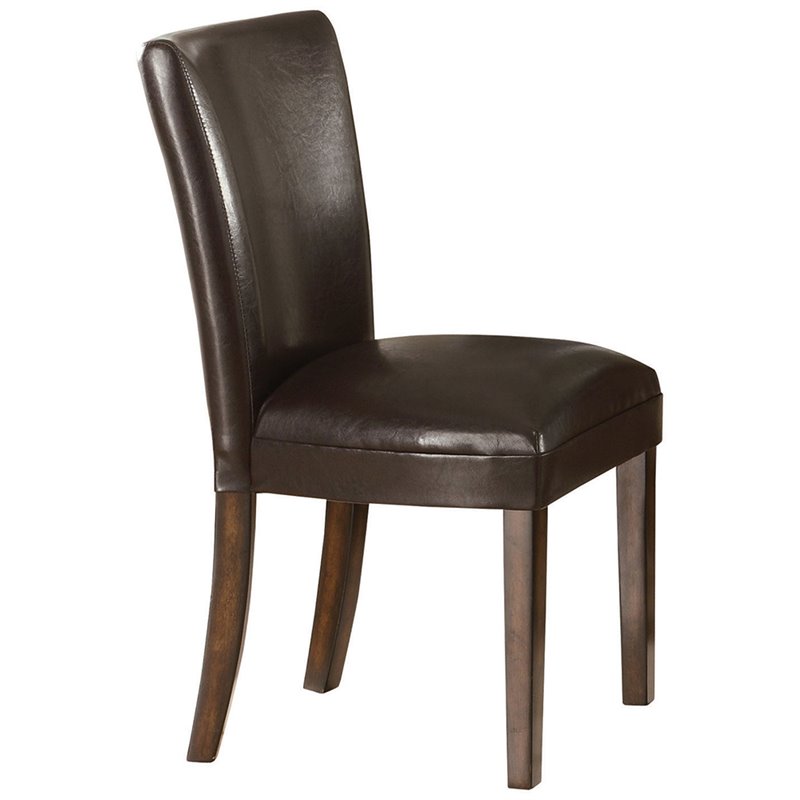 Coaster Nessa Faux Leather Dining Side Chair in Brown 103053