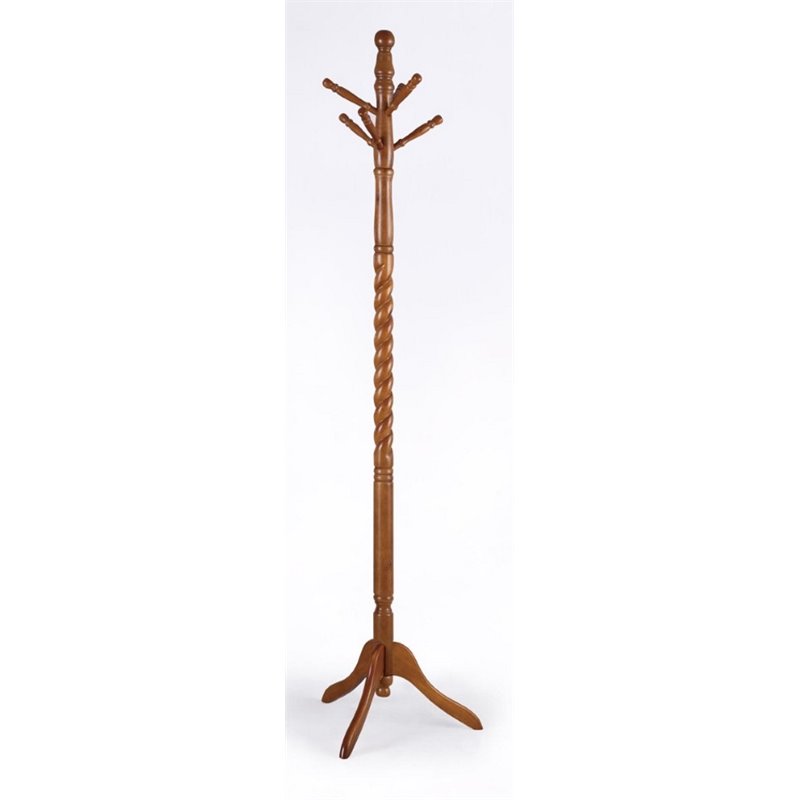 Monarch Contemporary Solid Wood Coat Rack in White I 2002 Cymax Stores