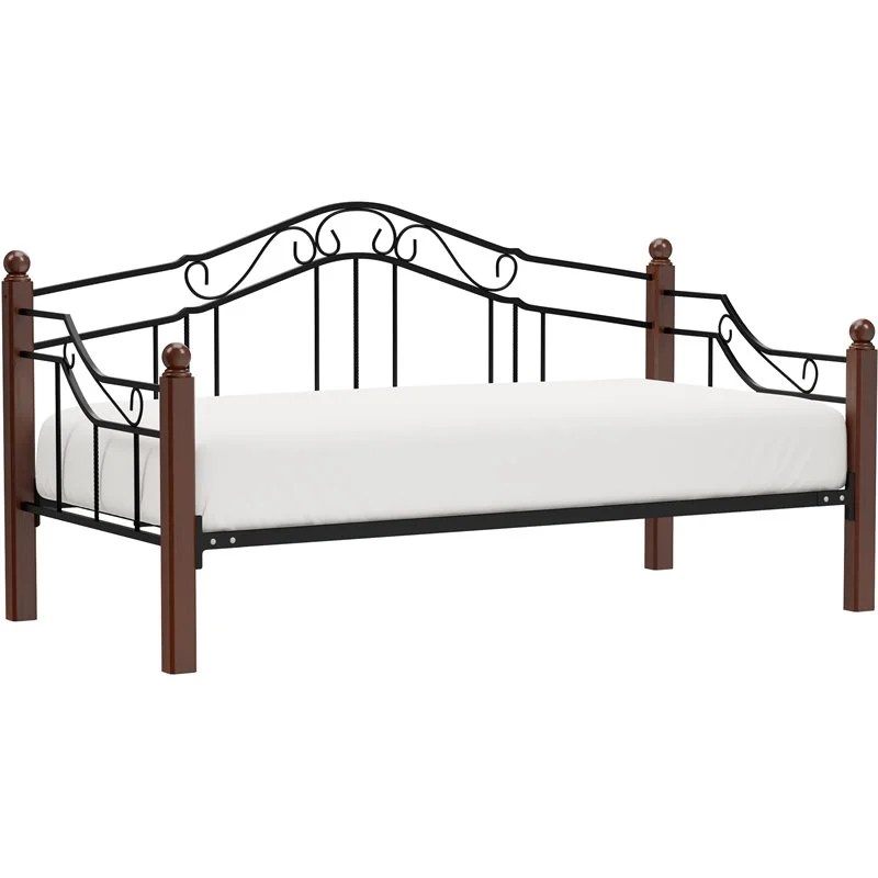 Madison Wood and Metal Daybed in Cherry Finish 1010DBLH