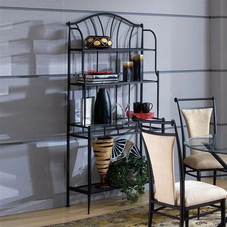 Hillsdale Cierra MixnMatch Kitchen Lush Black Bakers Rack eBay