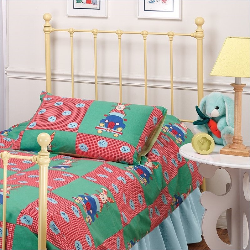 Hillsdale Molly Metal Twin Size Headboard in Yellow 1090340