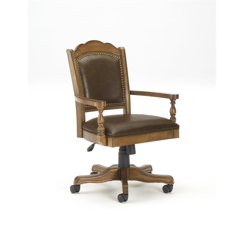 Hillsdale Furniture Nassau Wood Caster Chair in Brown