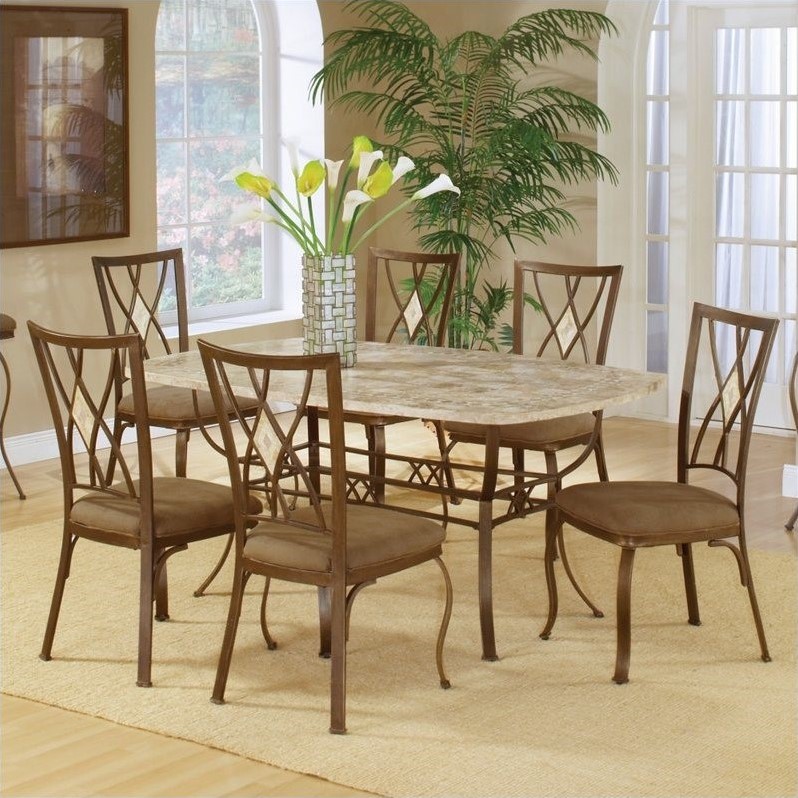 Hillsdale 7 Piece Dining Set Hillsdale Brookside 7 Piece Dining Set with Diamond Back Chairs