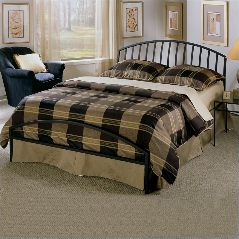 Full Bed & Frames Hillsdale Old Towne Black Metal Sleigh Bed