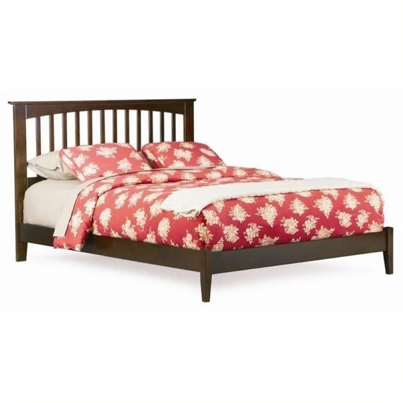 Vintage Furniture Atlantic Avenue Brooklyn Atlantic Furniture Brooklyn Twin Platform Bed in Antique Walnut