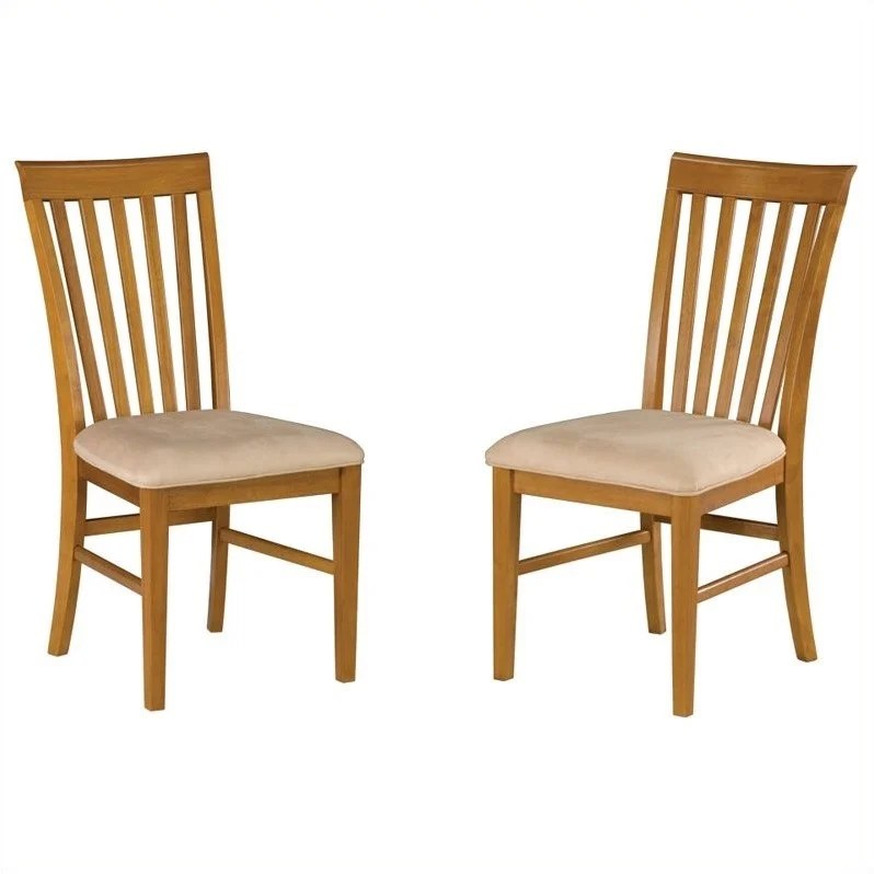 Atlantic Furniture Mission Dining Chair in Caramel Latte (Set of 2) AD771107